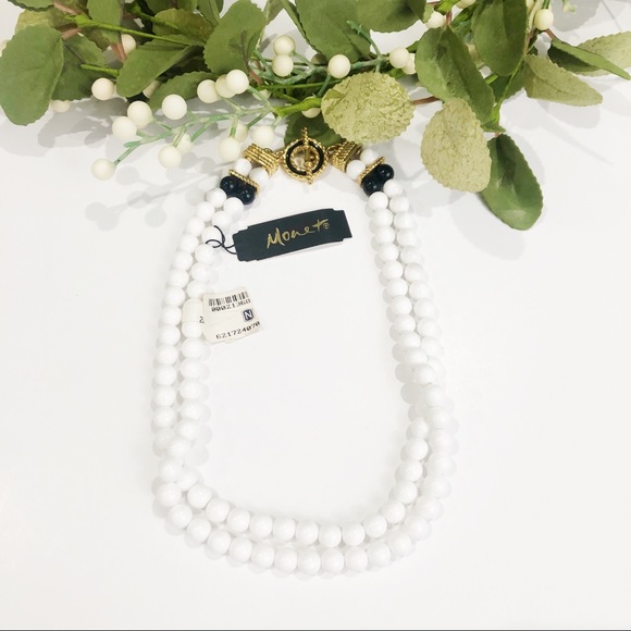 Monet Jewelry - Monet vintage 1980’s double strand onyx necklace